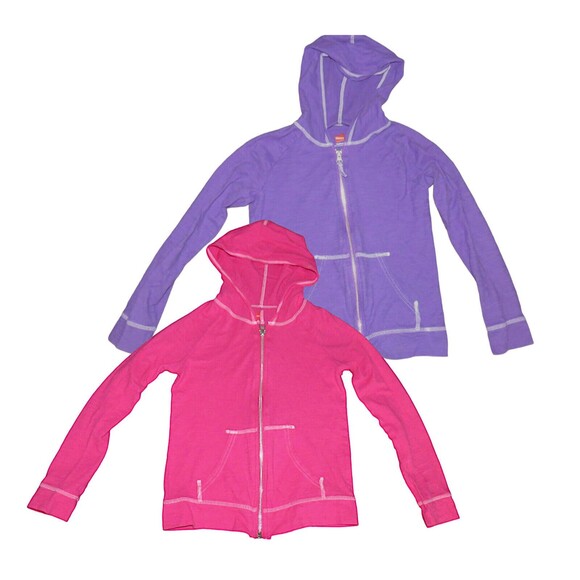 Hanes Other - Hanes Set Of Two Girl's Lightweight Cotton Slub Hoodie Jackets Size Medium